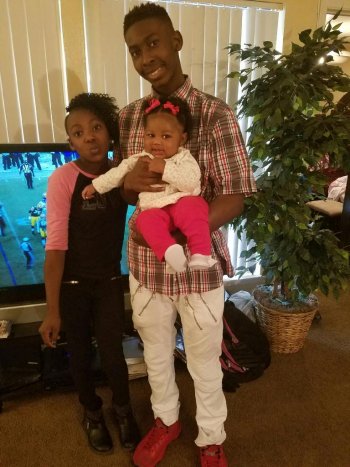 Baby Ma'Kaila with her brother and sister