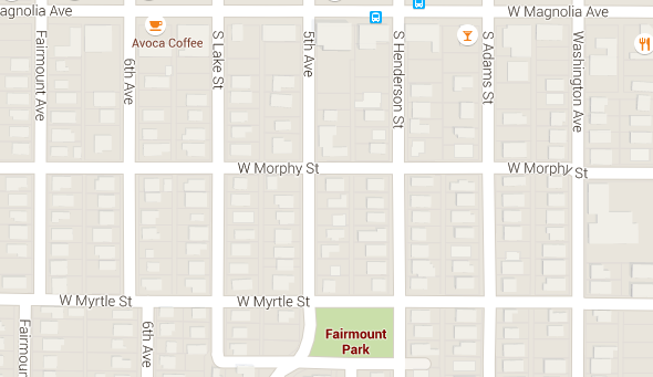 Map of Fort Worth neighborhood, Fairmount