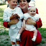 Amy Vickers with her kids