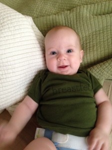 Theo in Breastfed Shirt- Kara Schroeder