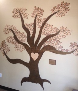 Carmen's Tree is a memorial located in the foyer of Mothers' Milk Bank of North Texas. Each leaf represents a baby who passed away and whose mother donated breastmilk to help other babies.