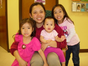 Kara and her daughters in 2013: Kalleigh, Kyndall & Keirstyn