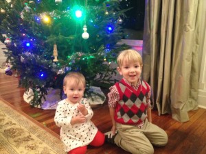 Neva and Desmond, ready for Santa!