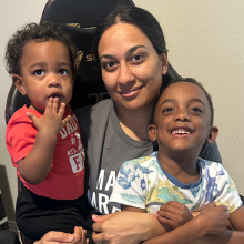 Saira with her boys