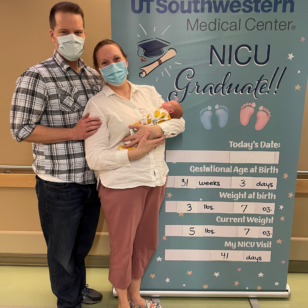 Family leaving NICU.