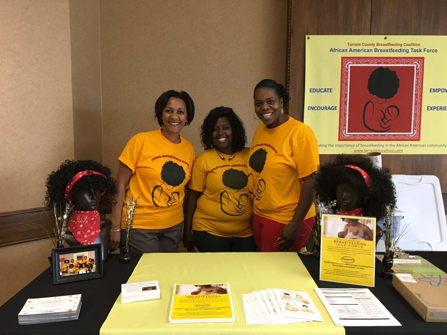 Volunteers at the African American Breastfeeding Task Force booth