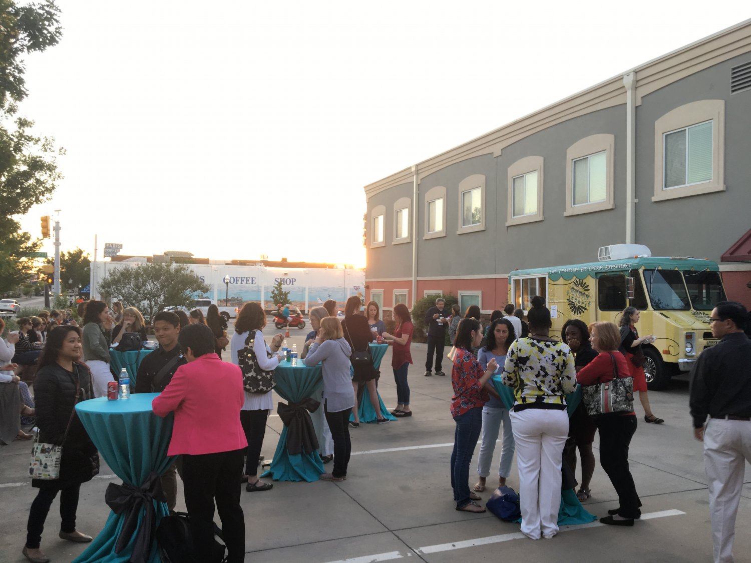 Outdoor reception with food truck
