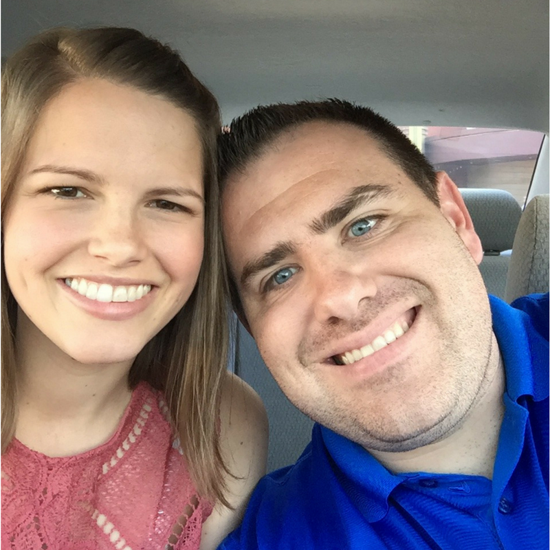 Husband and wife in car