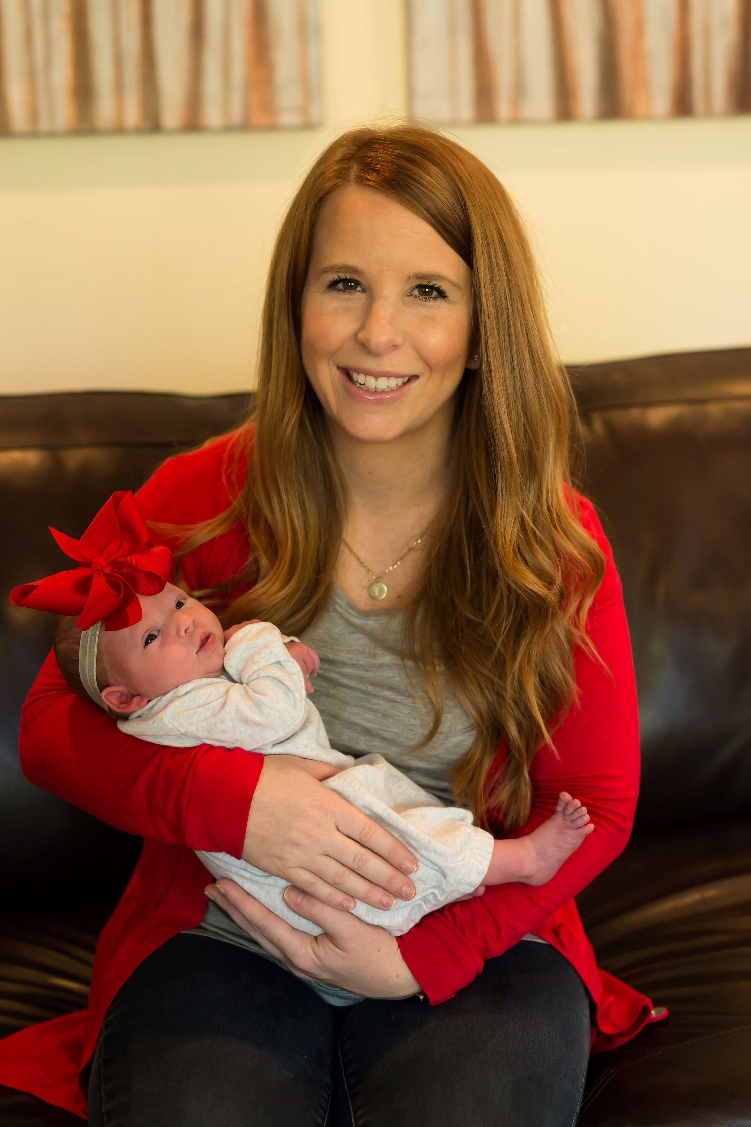 Mother holding infant