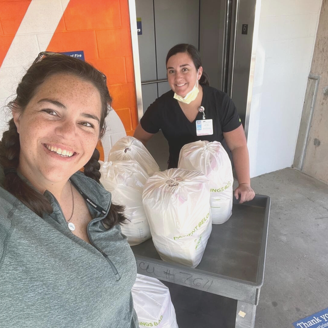 Unloading milk donation