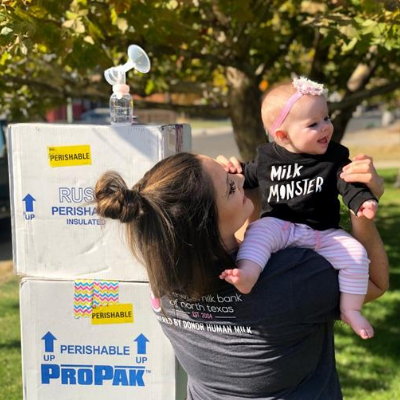 Saralynn, Saylor and one of their donations to MMBNT