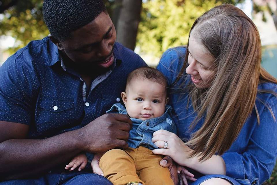 Mother and father with infant son