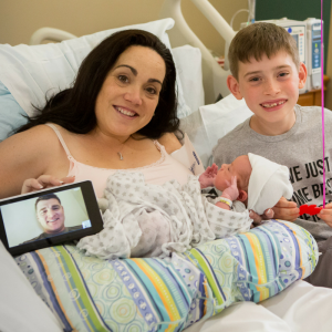 Family after birth of new daughter